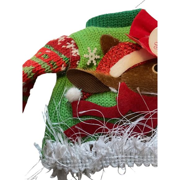 Baby Doe Deer Ugly Sweater Christmas Tree Ornament Clothes Hanger Hook NEW - Picture 4 of 4